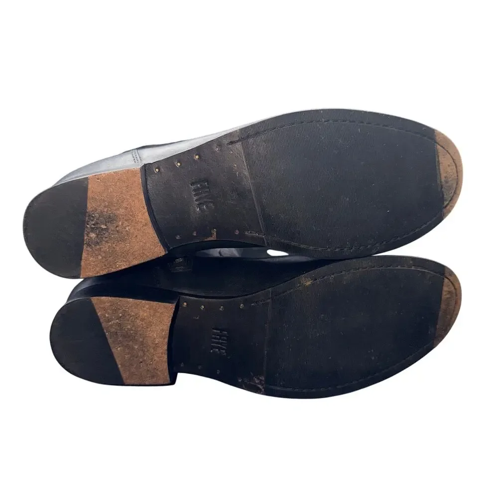 Frye Molly Button Tall Riding Boots Black Leather Women’s Size 10 B